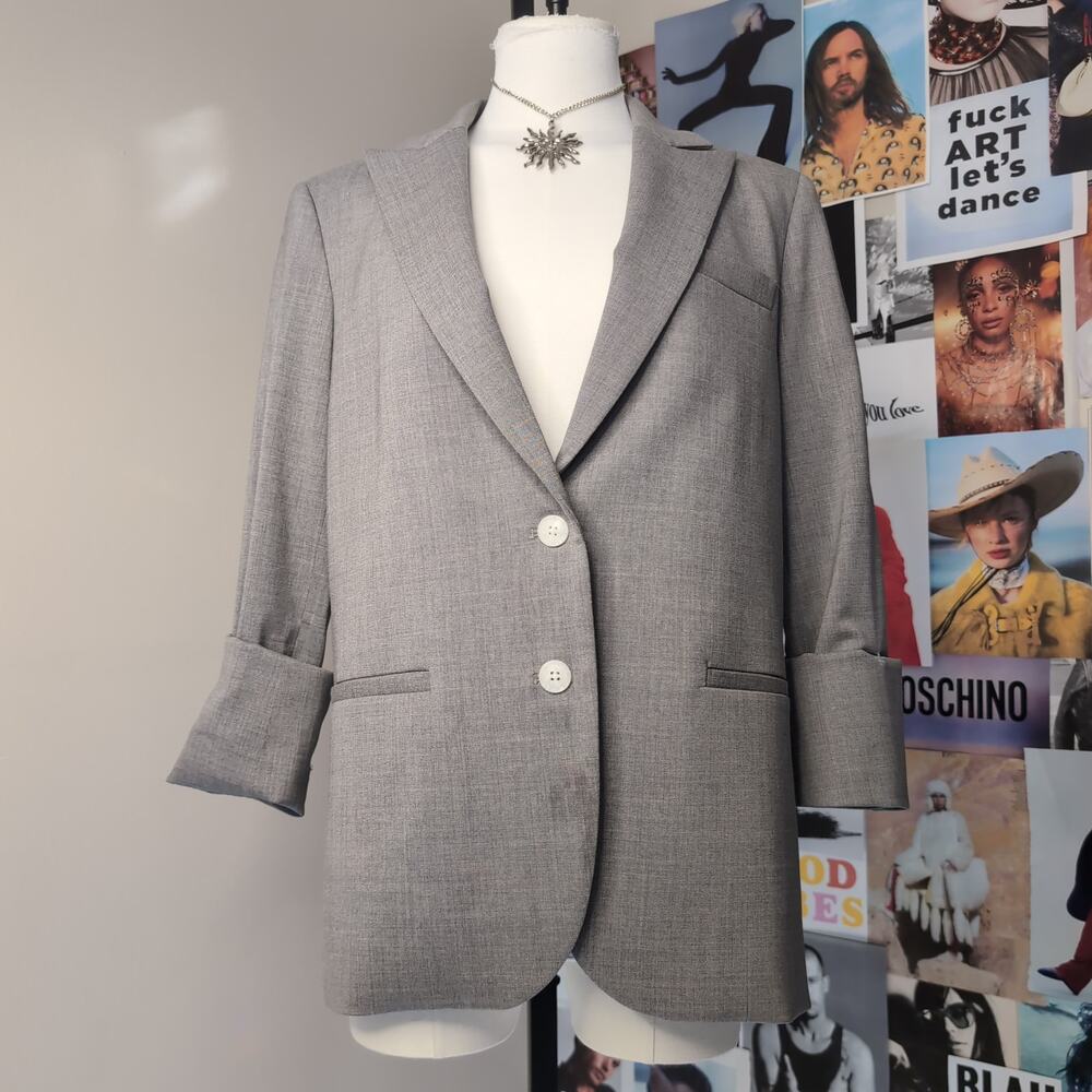 Designer Wool Boyfriend Blazer